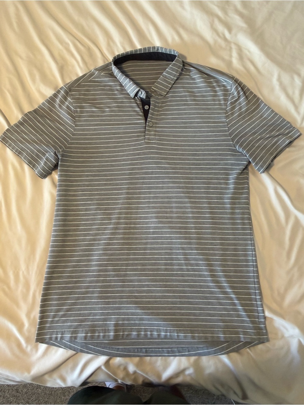 Grey Stripped Men’s Lululemon Polo